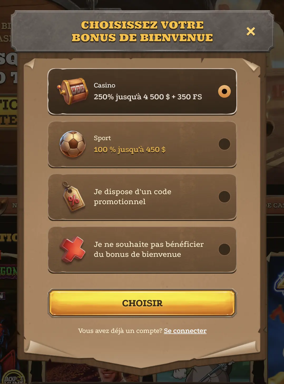 Lizaro Casino Inscription